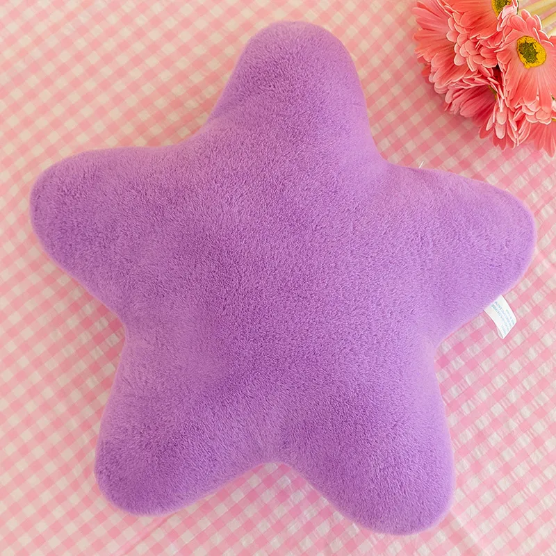 Star Pillow, Decorative Throw Pillows For Bed Couch, 15in Star Shaped Pillow Plush Floor Cushions Room Decor Pillow With Soft Faux Rabbit Fur For S...