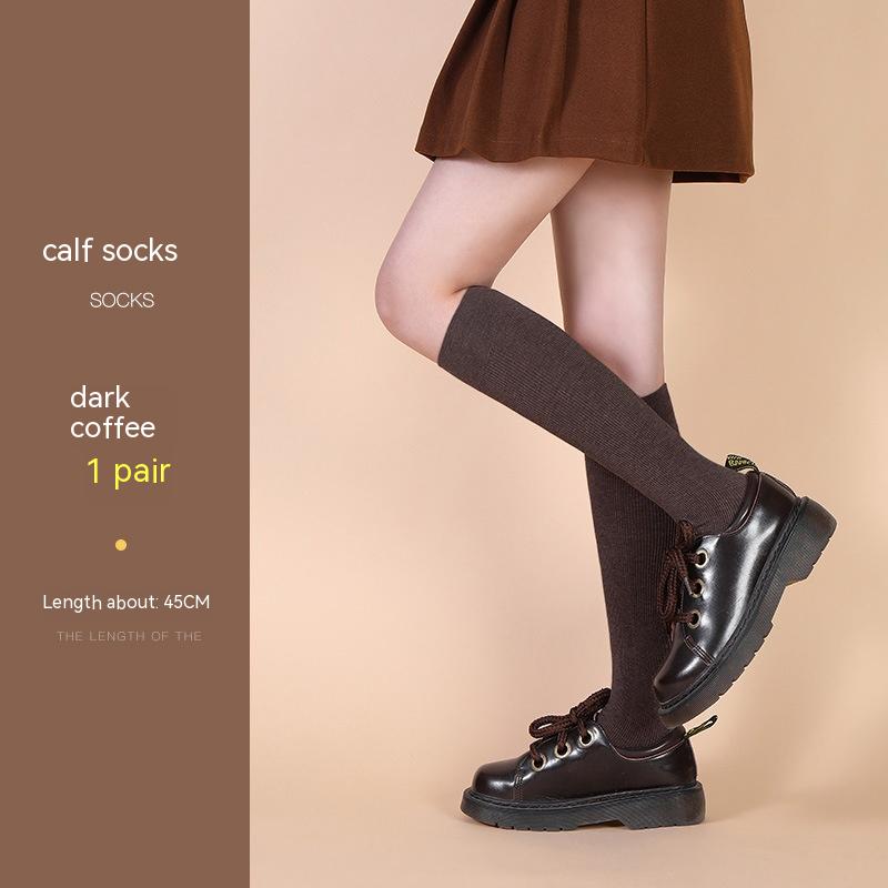 Calf Socks Deep Coffee