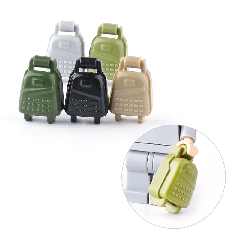 Building Block Minifigure Accessories Assembling Backpack Parts