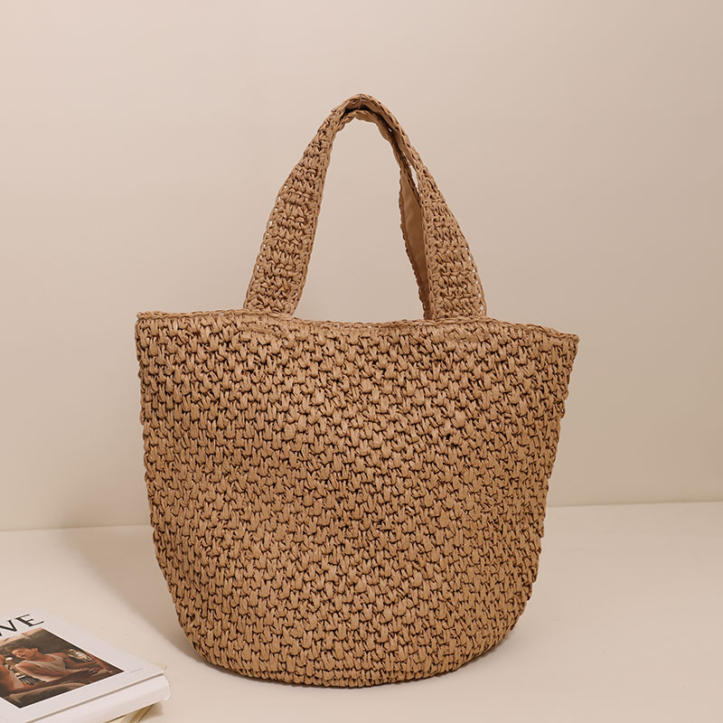 Title 2, Womens Fashion Shoulder Straw Bag with Crochet...