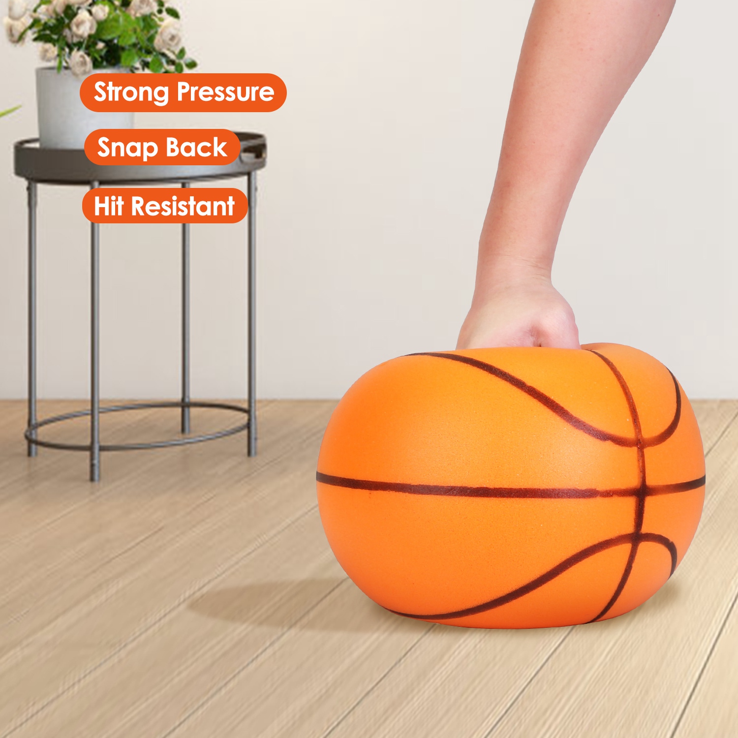 Silent Basketball Foam Bouncing Silent Basketball Uncoated High Density Foam Ball Indoor Low Noise Training Ball