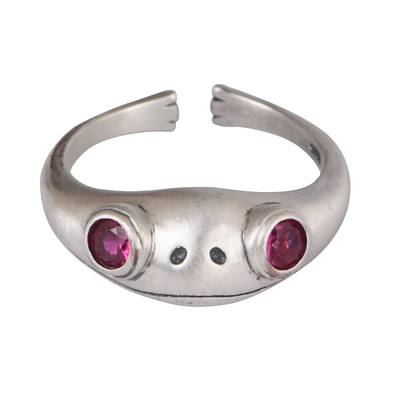 Cute Frog With Vintage Craft Silver Jewelry Opening