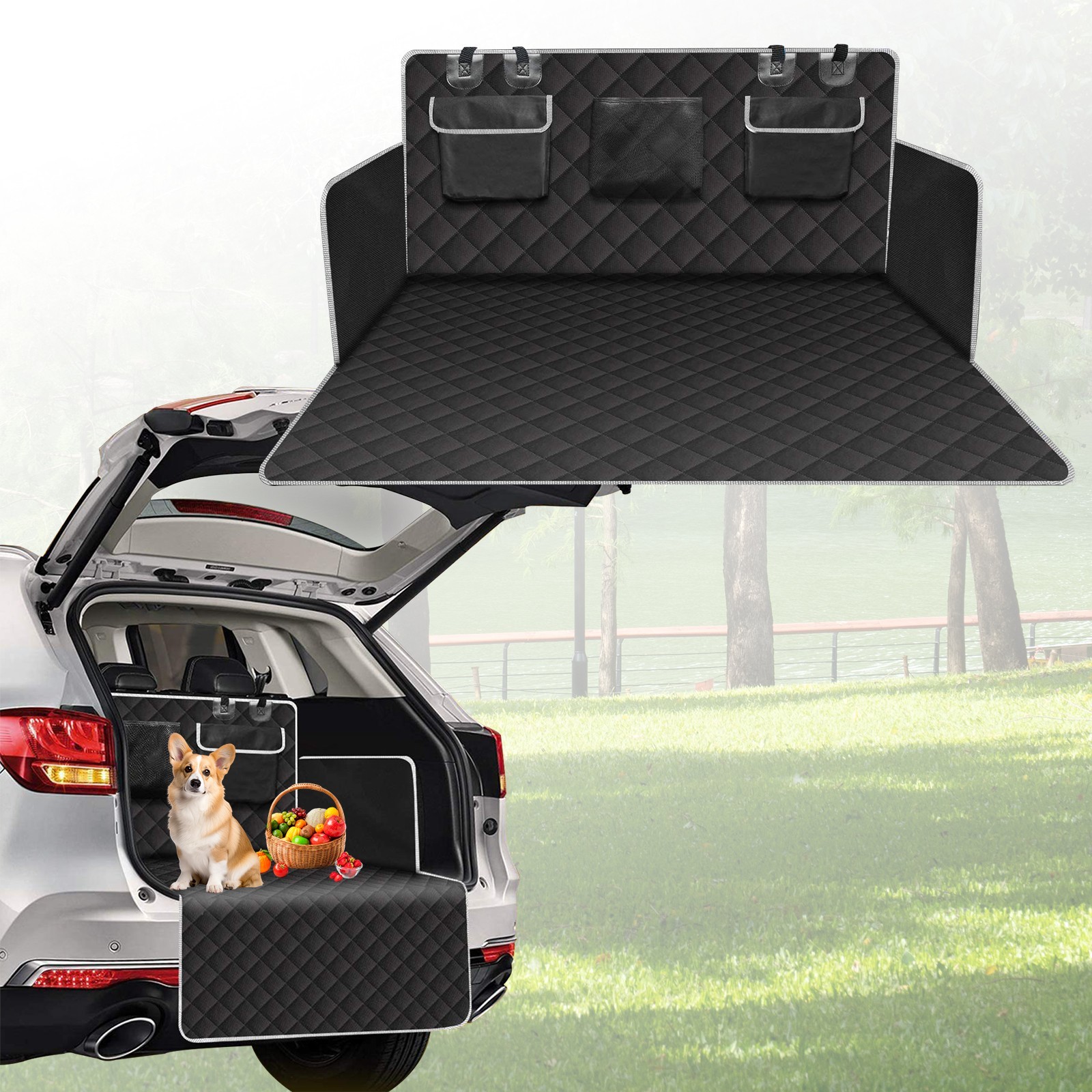 Heavy Duty Non-Slip Dog Car Boot Cover Stain Resistant Scratchproof Protector — image 3