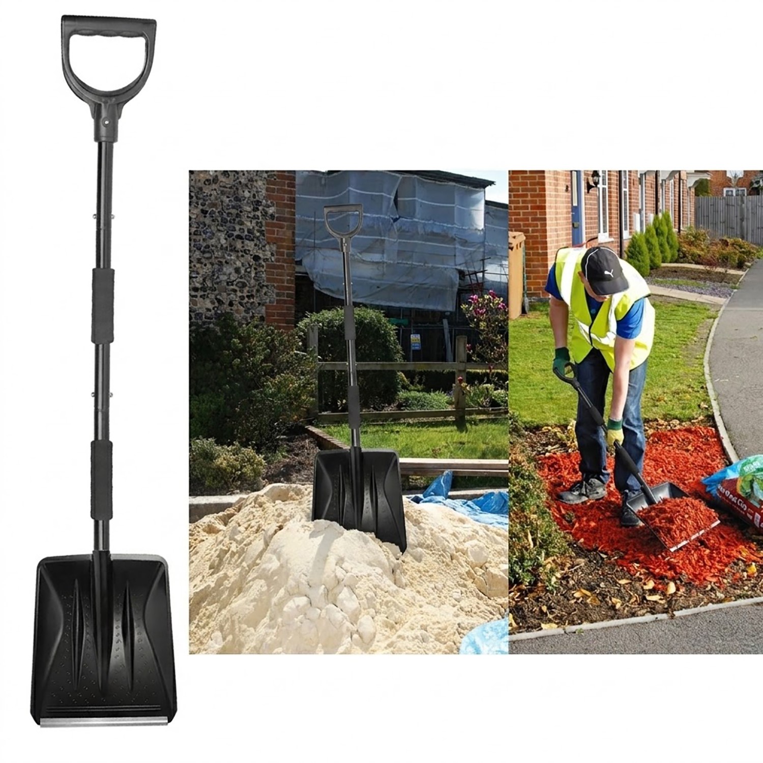 Portable Telescope Snow Shovel With Non-Slip, Removable Handle & Thickened Blade — image 7