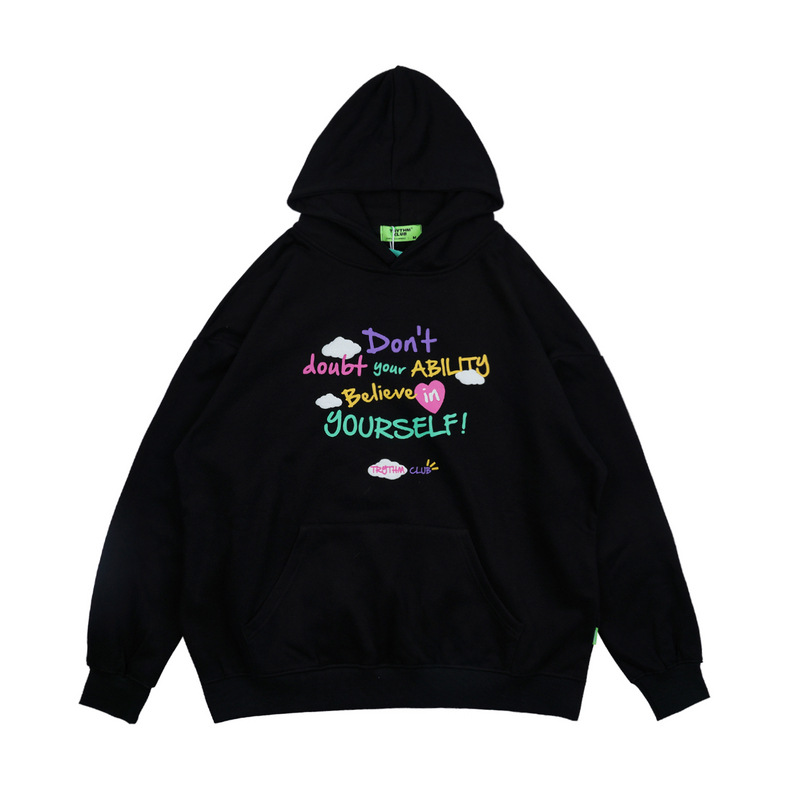 Title 2, Rainbow Foaming English Hooded Sweater Men And ...