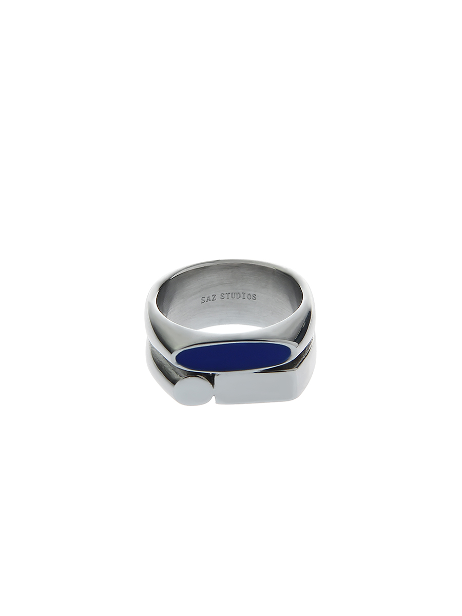 Title 2, Blue Irregular Fashion Minimalist Ring