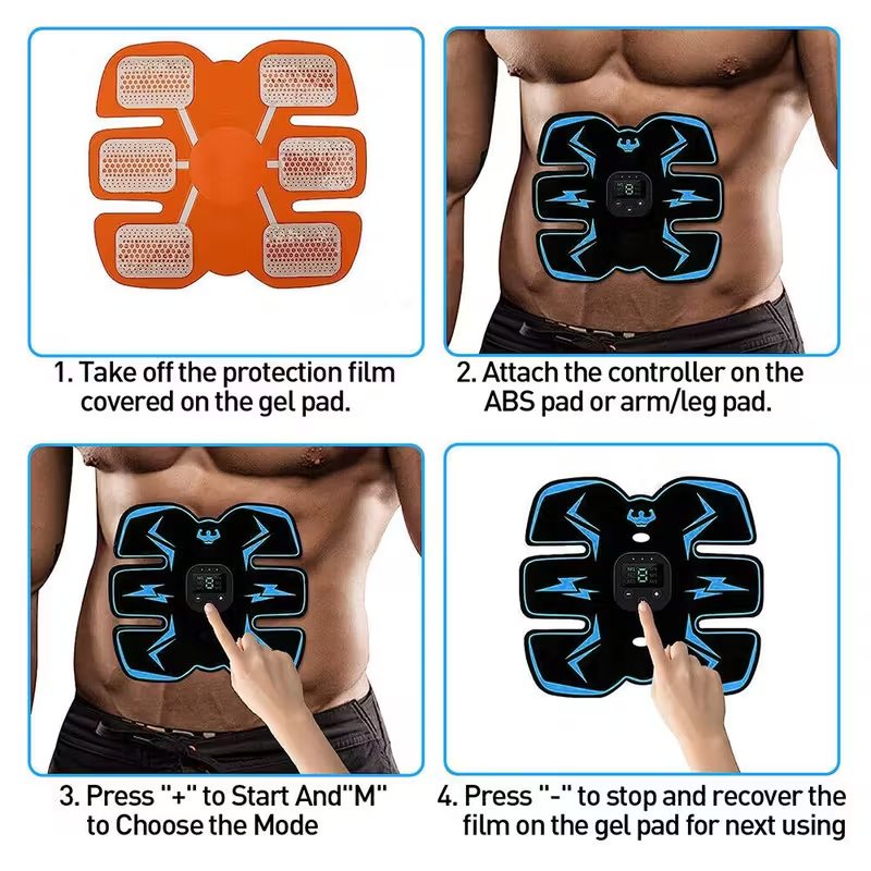Rechargeable EMS Abdominal Muscle Toning Belt With ABS Stimulator For Fitness — image 2