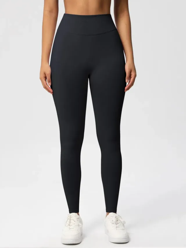 Sexy High Elastic Women's Solid Tights High Waist Workout Yoga Leggings, Scrunch Butt Lifting Elastic Pants, Tummy Control Butt Lifting Workout Yog... Black - Shop at LoveMi