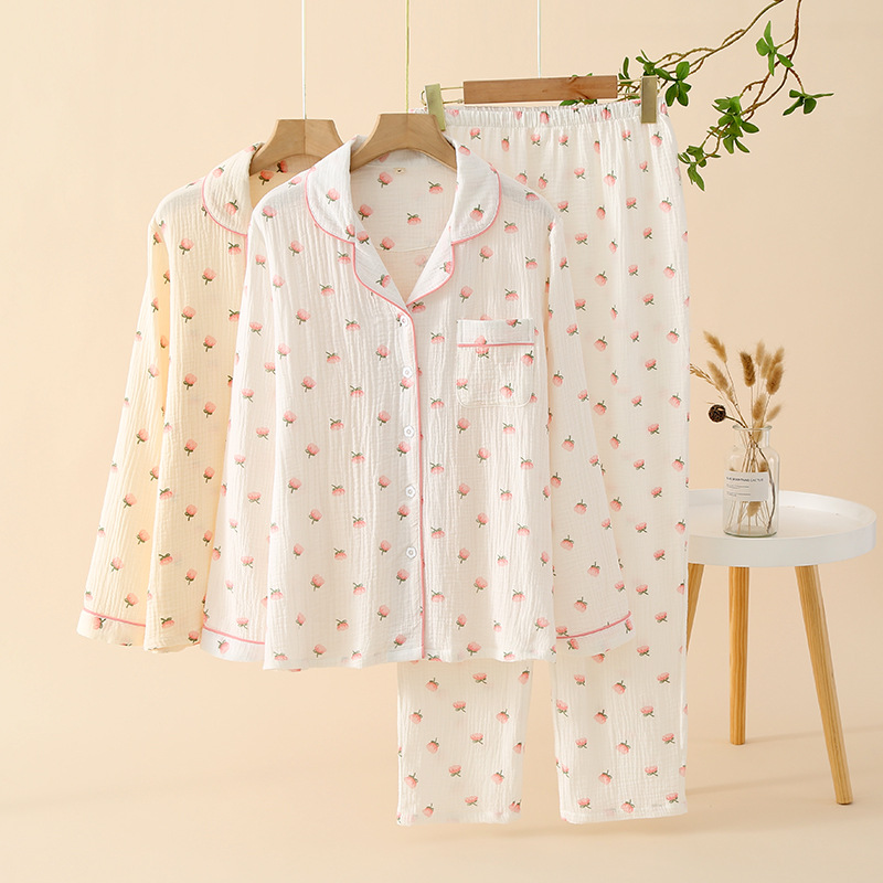 Title 8, Lapel Double Gauze Bubble Cotton Home Clothes