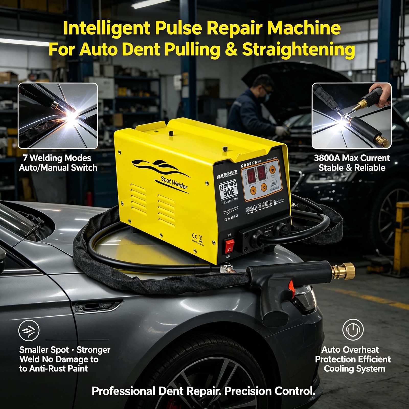 2KW 220V Spot Dent Puller Welding Machine 3800A Welder Car Body Repair Tool — image 6