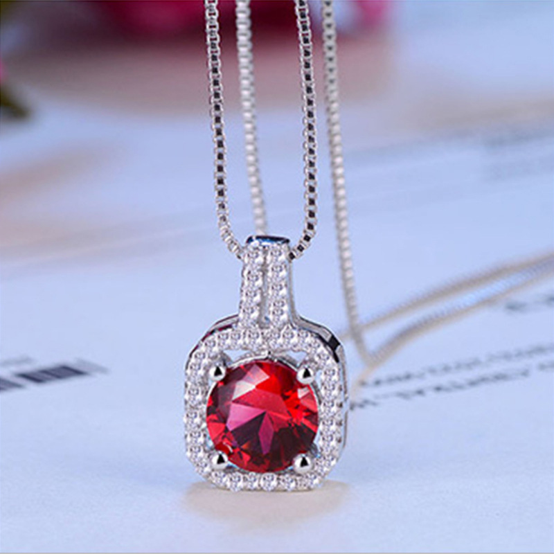 Silver-plated Necklace Women Simple Short Clavicle Chain Neck