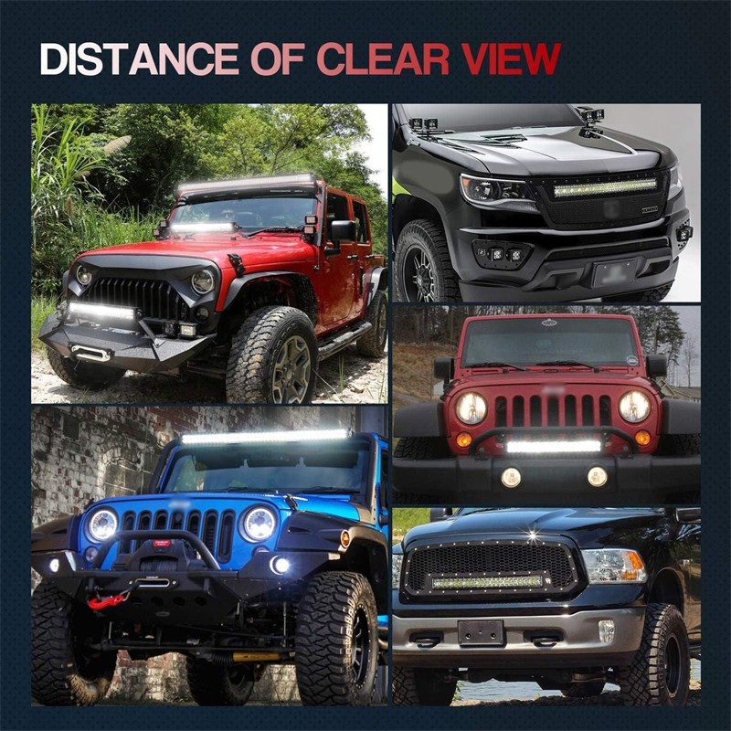 Tri-Row LED Work Light Bar Curved 42 Inch 540W 12V Offroad ATV Car Driving SUV
