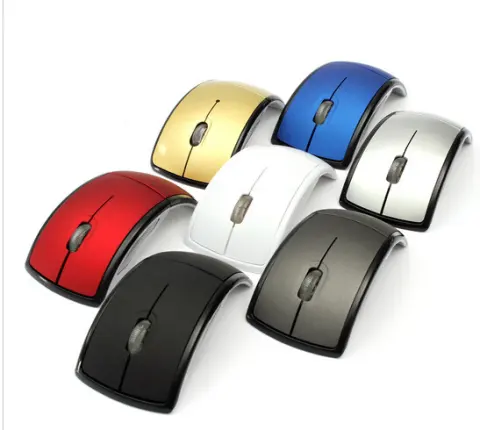 Wireless Optical Mouse Folding Creative Switch Featured Curved