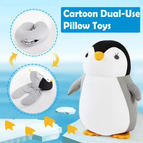 Soft Pillow Penguin U-Shaped Sleep Protection Neck Home Office