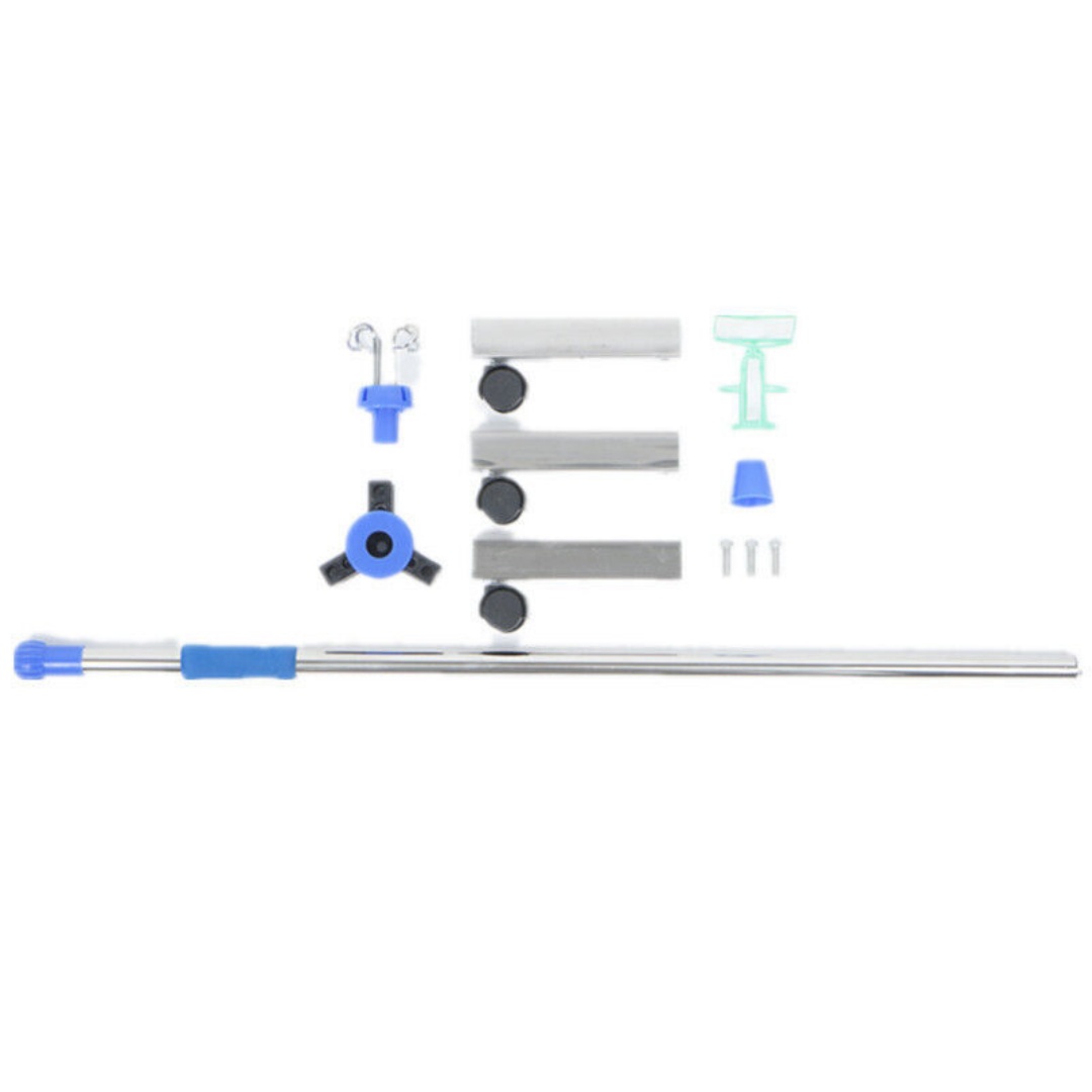 Portable IV Pole Drip Bag Stand Intravenous Silver Foldable Wheel — image 10