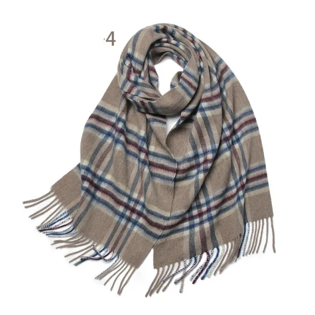 Winter Warm Thickened British Plaid Wool Scarf 4Style - Shop at LoveMi