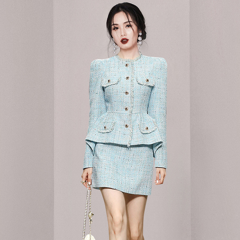 Women's Coat Two-piece High Waist Slim Skirt