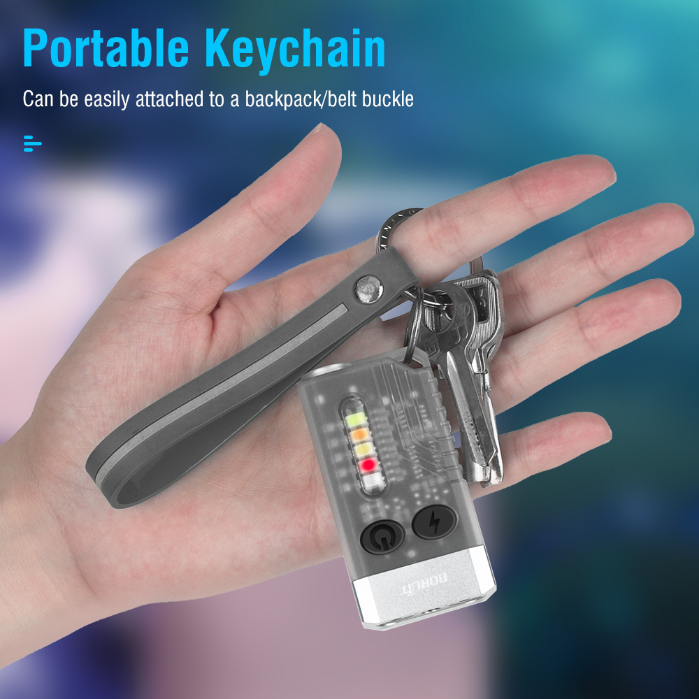 LED Mini Keychain Light EDC Pocket Flashlight Camping Torch Rechargeable UV Lamp — image 3
