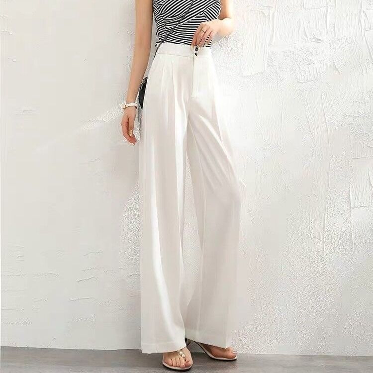 Title 5, Loose And Slim Straight Casual Mopping Chiffon ...