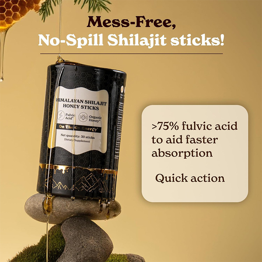 30 STICKS Xilaizhi Honey Stick Shilajit Honey Sticks