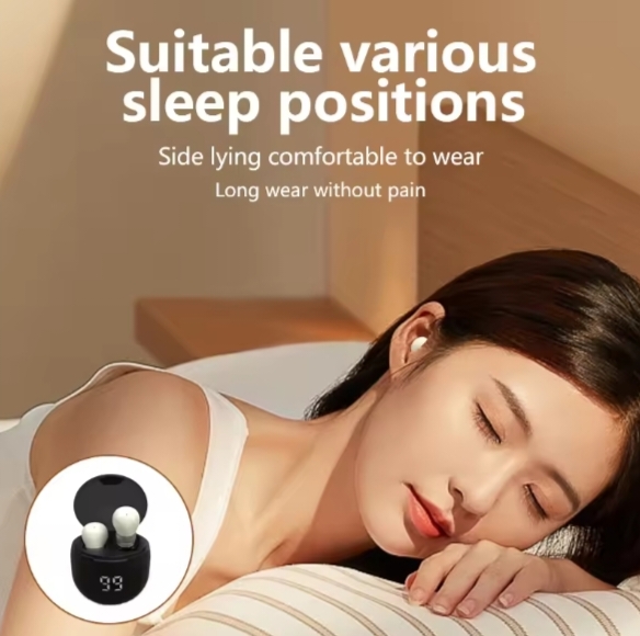 Mini Wireless Sleep Earbuds With LED Digital Display thumbnail 8