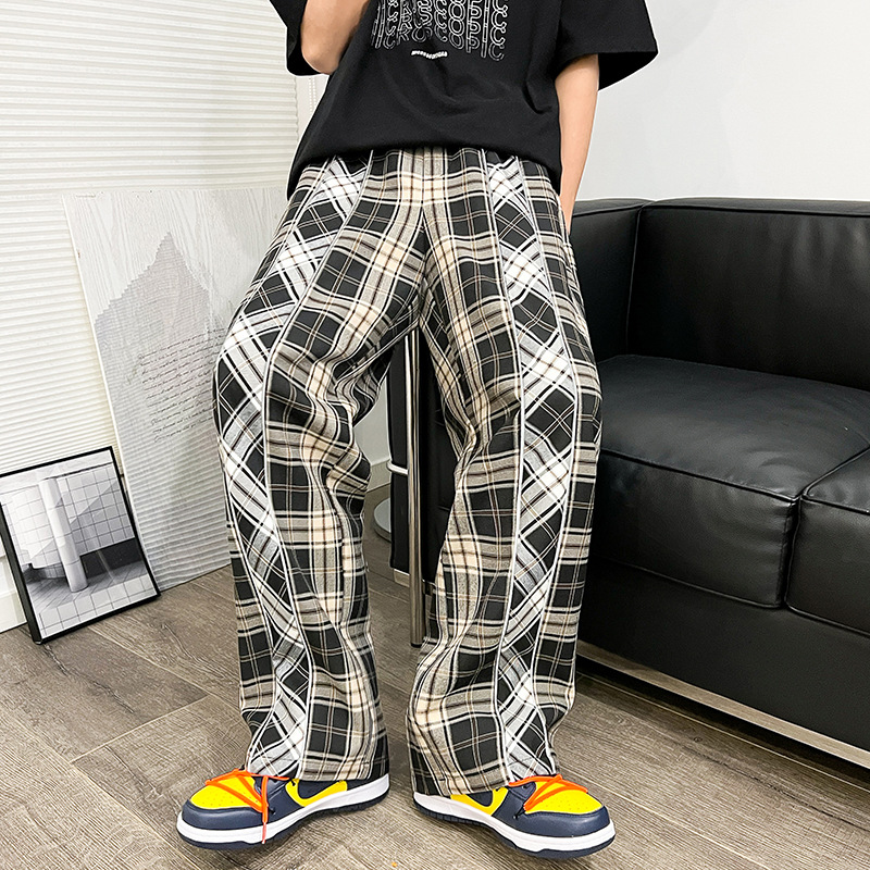 Title 2, Mens Fashion Black and White Plaid Pants. Styl...