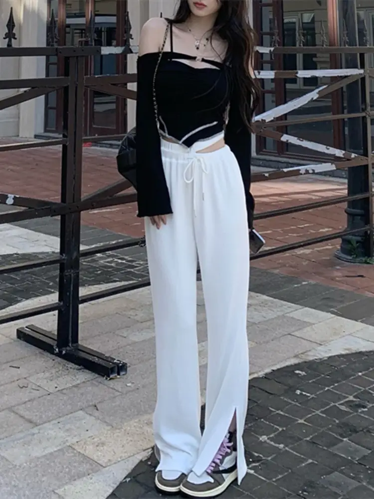 Women's Hollow Loose Wide Leg Pants