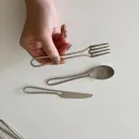 3Piece Silver Dessert Set