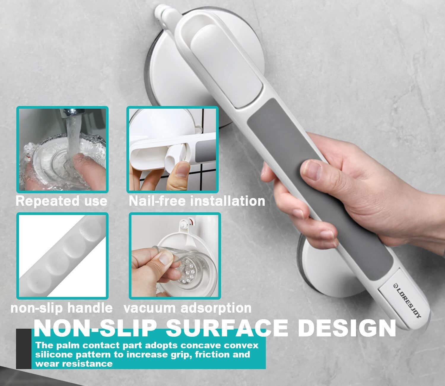 Safety Support Hand Rail Handle Bar Grip Grab Suction Bath Bathroom Shower — image 4