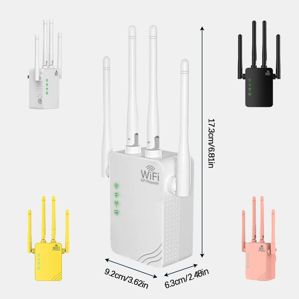 Pink 300Mbps 1200Mbps WiFi Repeater 2.4GHz 2.4GHz&5GHz, Single-Band Dual-Band — image 8