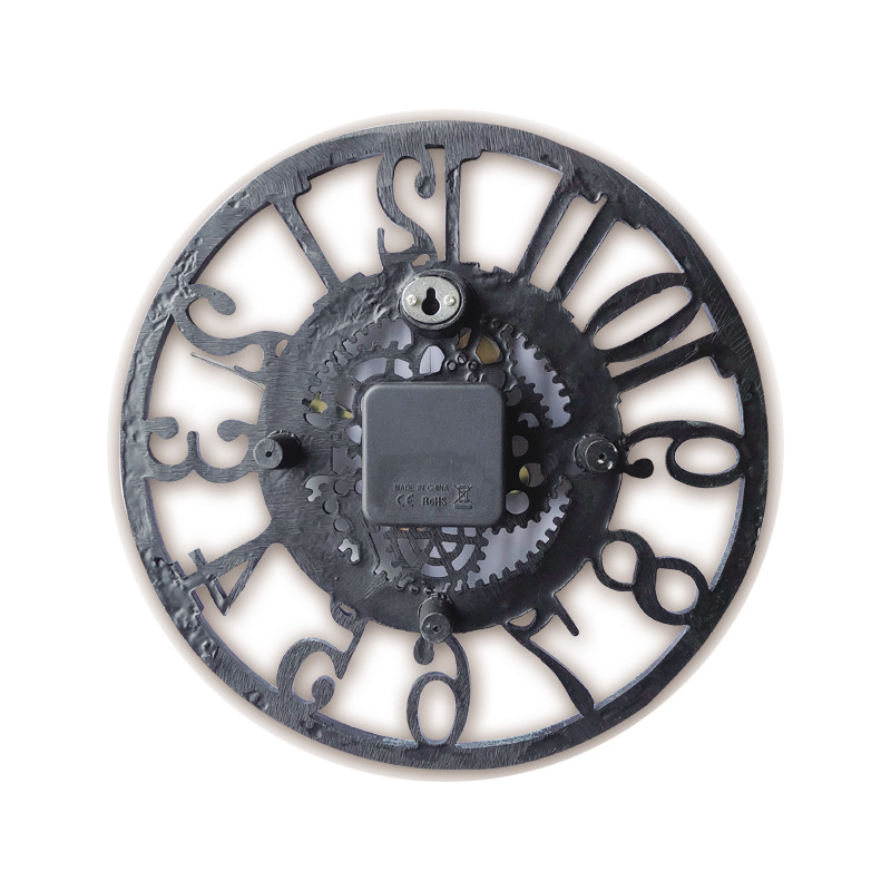 Outdoor Waterproof Retro Living Room Decoration Nordic Resin Wall Clock Ideas