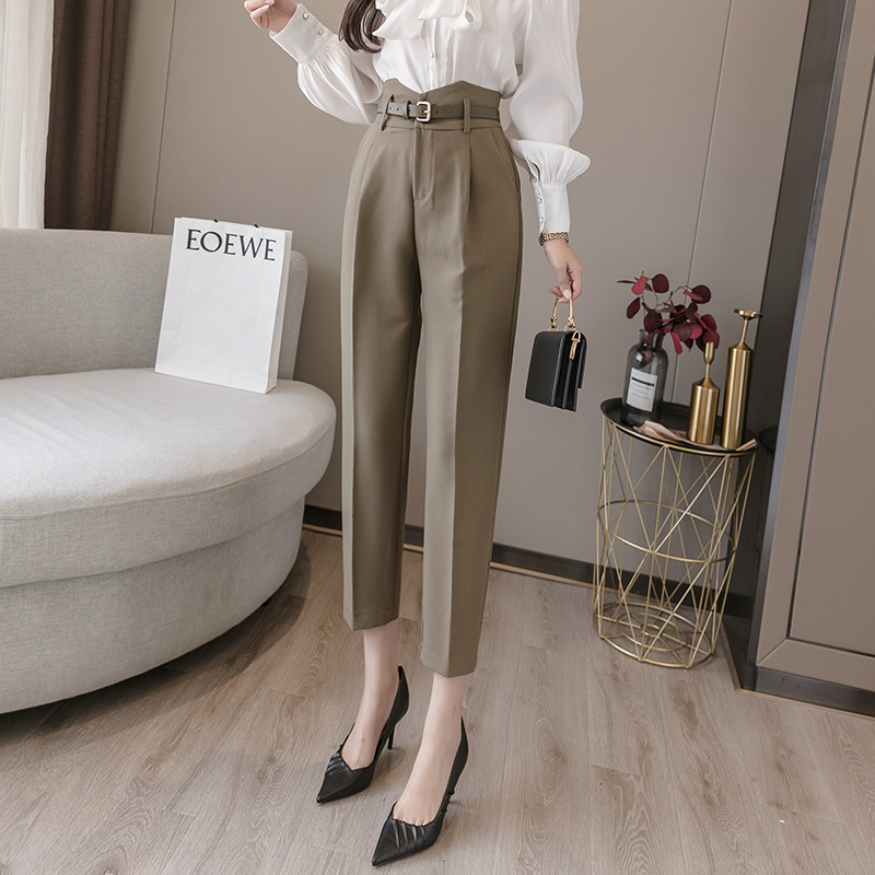 Title 2, High Waist Suit Pants Ladies Summer Pants Thin ...