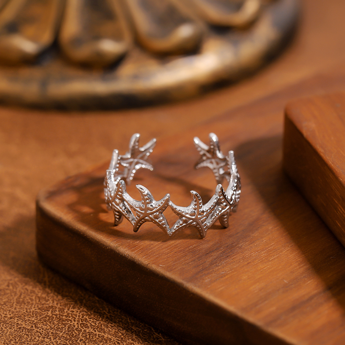 Trendy Ocean Style Ring For Women, Personality Vacation Style, Seahorse Fashion Stainless... thumbnail 5