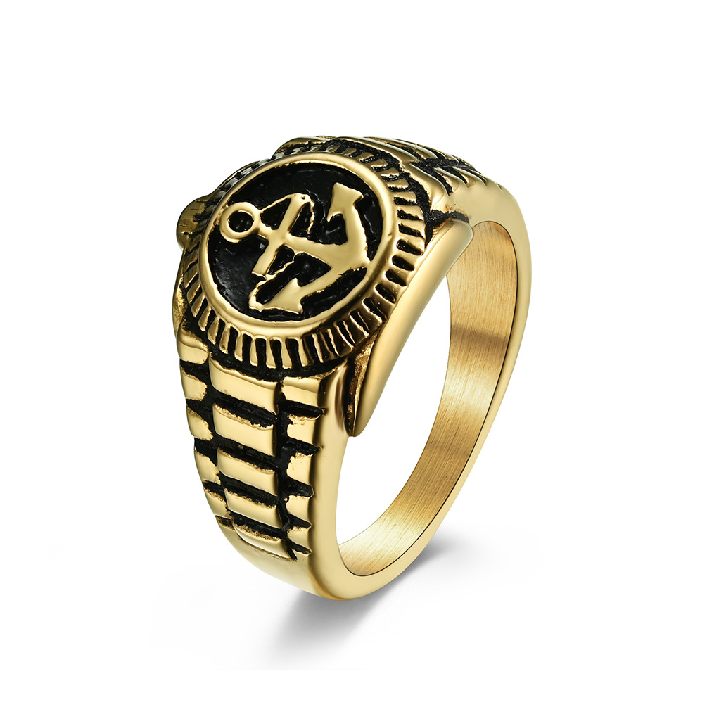 Ring Ring 18K Gold-plated Oil Dripping To Make Old Personality Jewelry For Men And Women