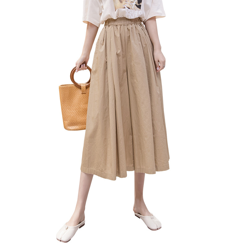 Title 3, Literary Fan Retro High Waist Culottes Women El...