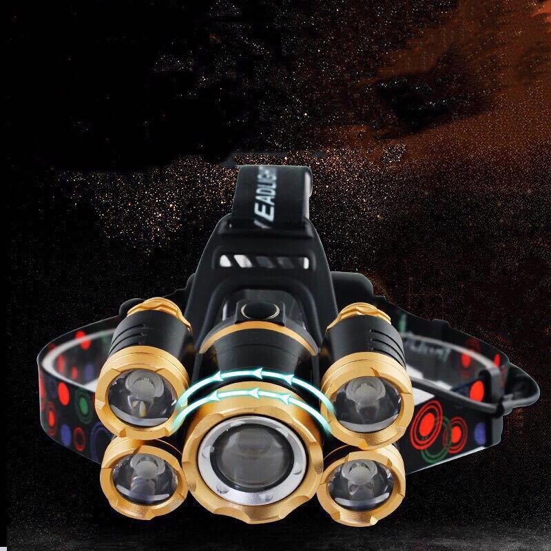 Title 2, Led Golden Telescopic Focusing 5 lights Aircraf...