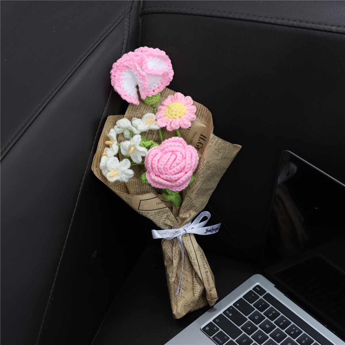 Handmade Crochet Flower Bouquet For Birthday,wedding,party Gift