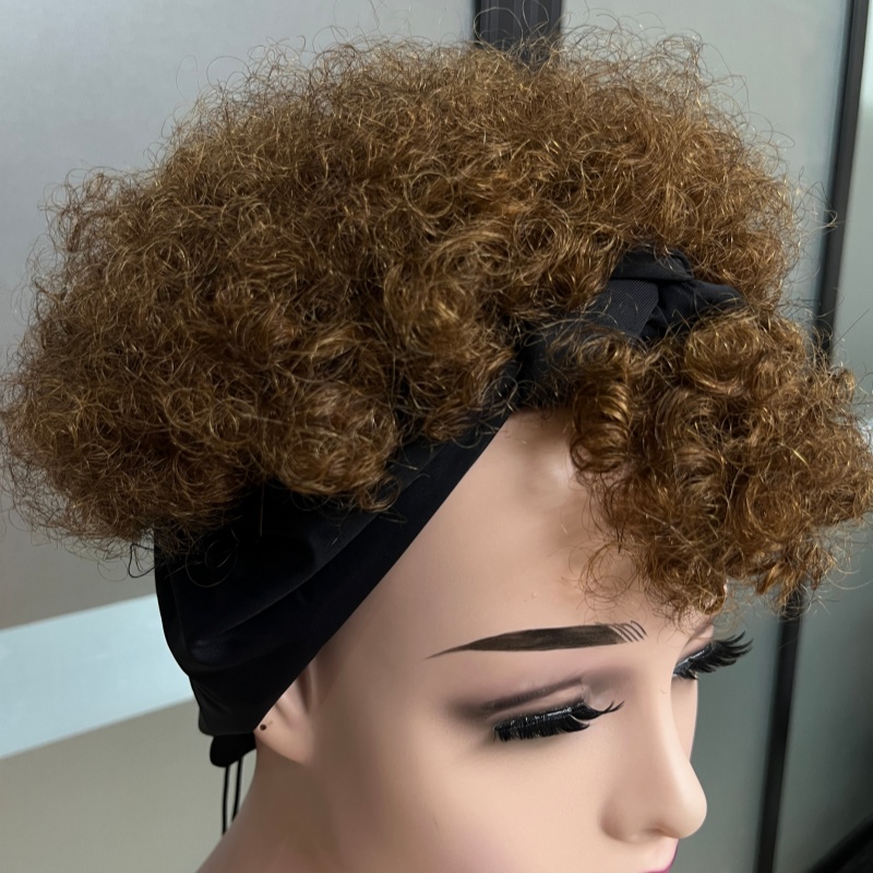 Human Hair, Brown Short Curly Wig, No Glue Required, Fluffyand Curly, Specially... 7