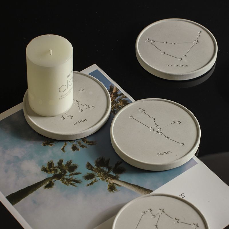 Title 13, Fair-faced Concrete Round Constellation Coaster...