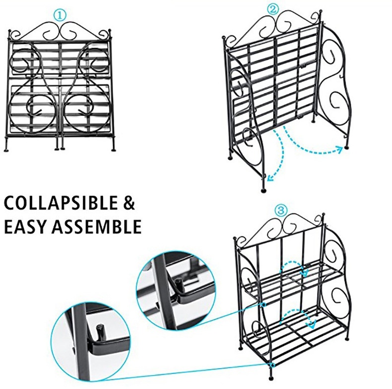 Title 4, Not Easy To Accumulate Dust Iron Foldable Kitch...