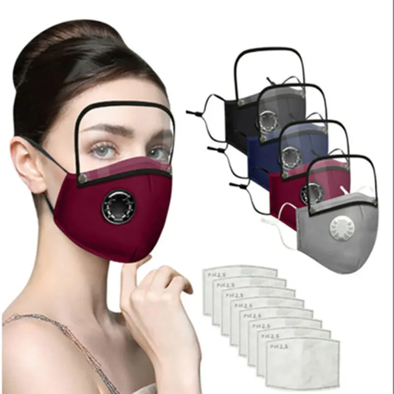Removable and Washable Protective Cotton Mask with Breathing Valve