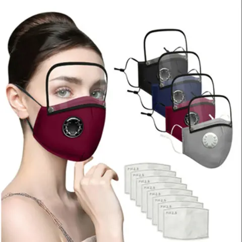 Removable and Washable Protective Cotton Mask with Breathing Valve