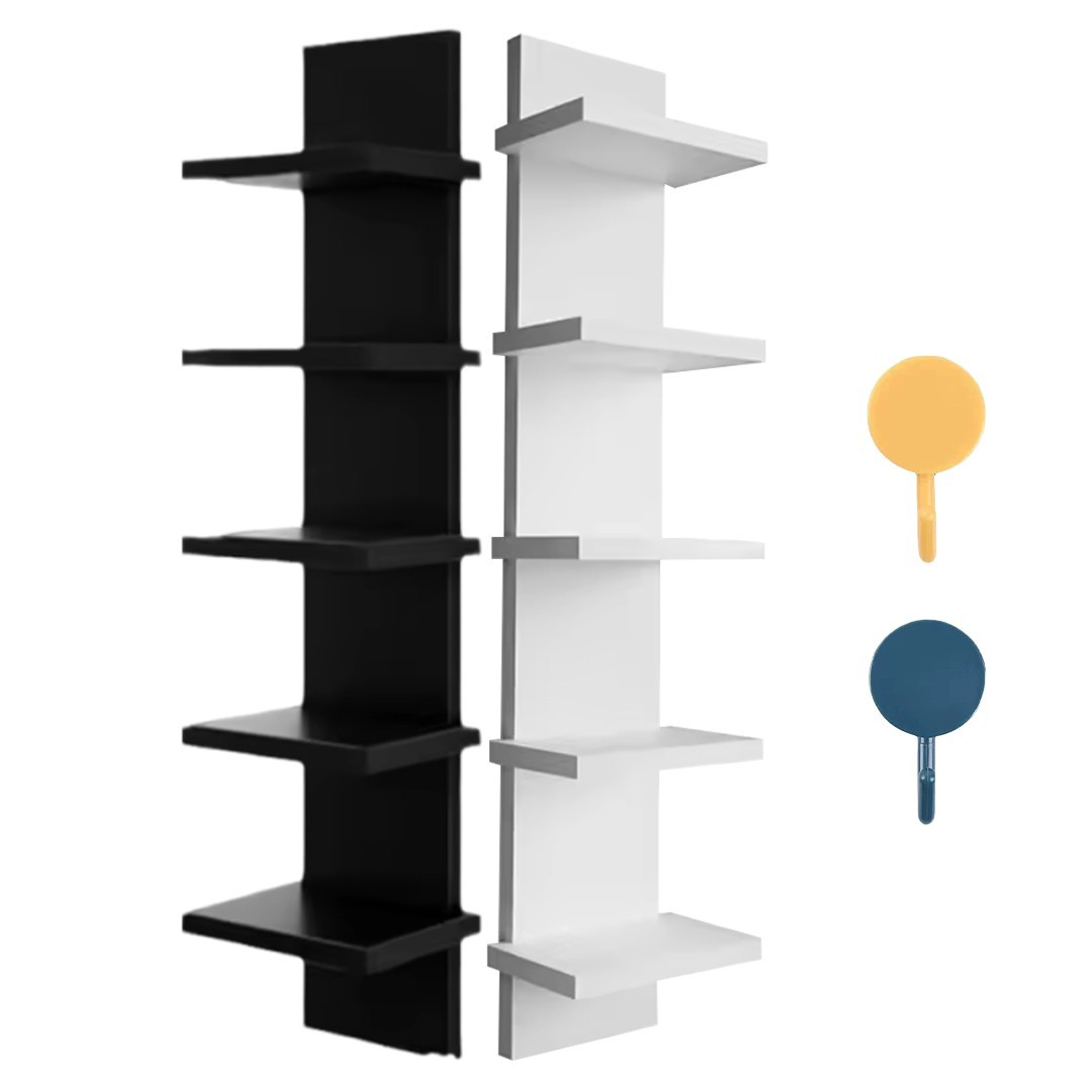 5 Tier Wall Shelf Unit Vertical Floating Storage Decorative — image 11