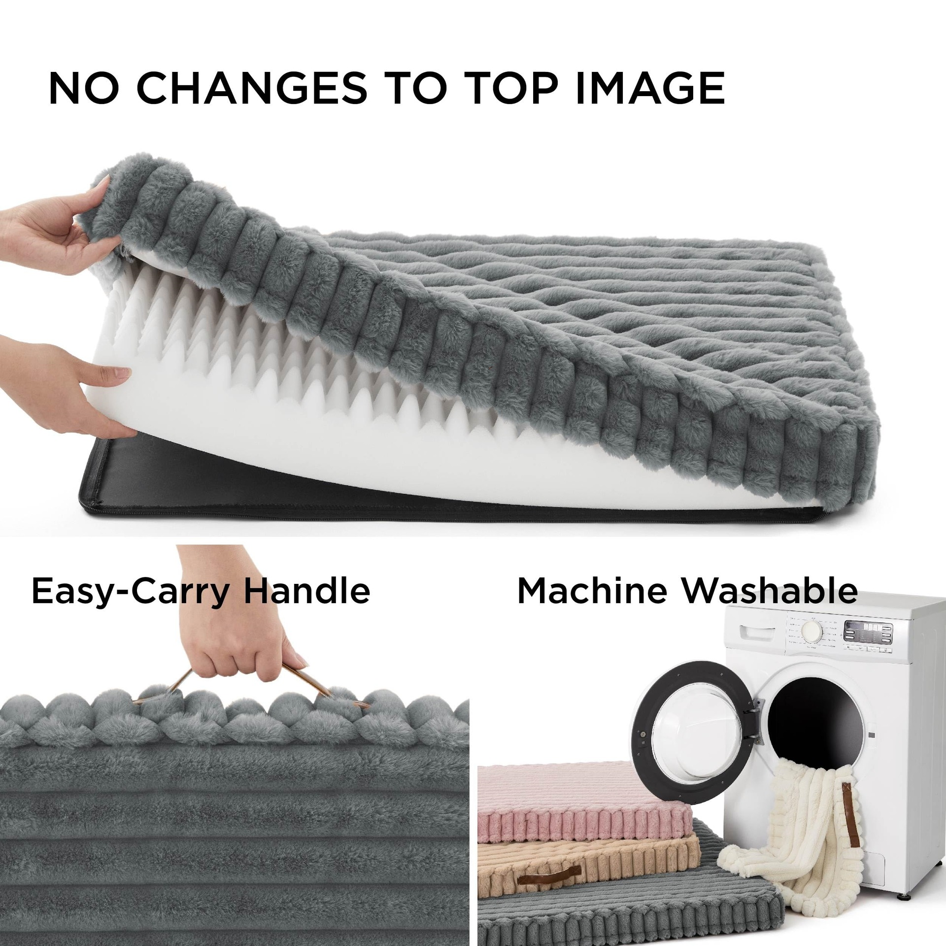 Large Dog Bed And Crate Cushion, Stylish Design, Balanced Support, 30D High-resilience Wave Memory Foam, With Removable And Washable Cover, Non-slip And Waterproof, Soft And Comfortable Pet Mat — foto 20