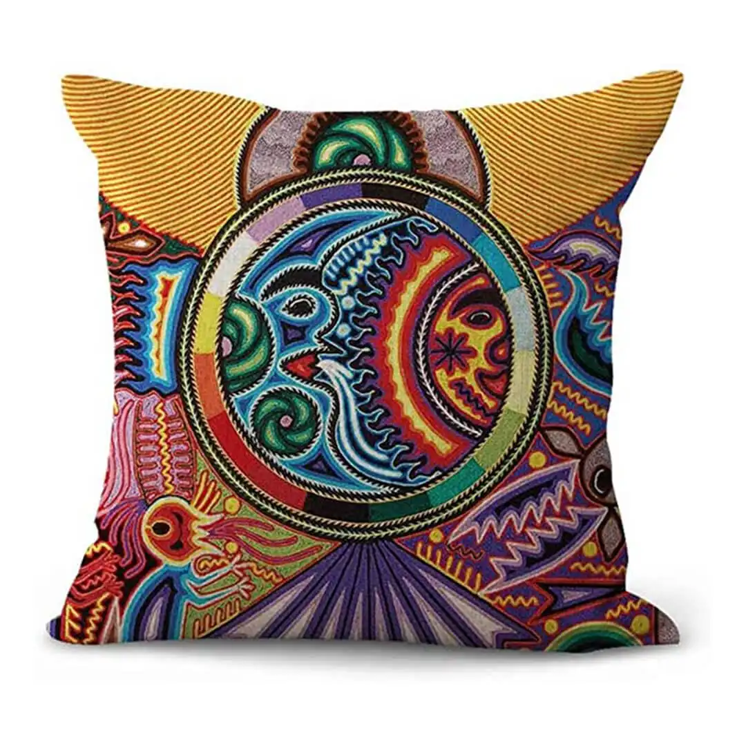 Mexican Style Cotton And Linen Pillowcase