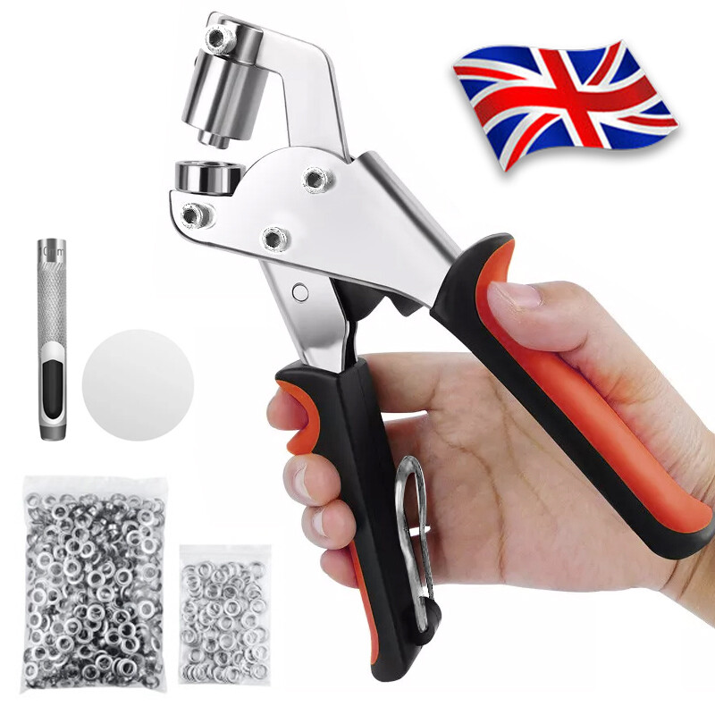 Grommet Tool Kit 10mm Metal Eyelet Pliers Hole Punch Tool For Leather Tarpaulins 6