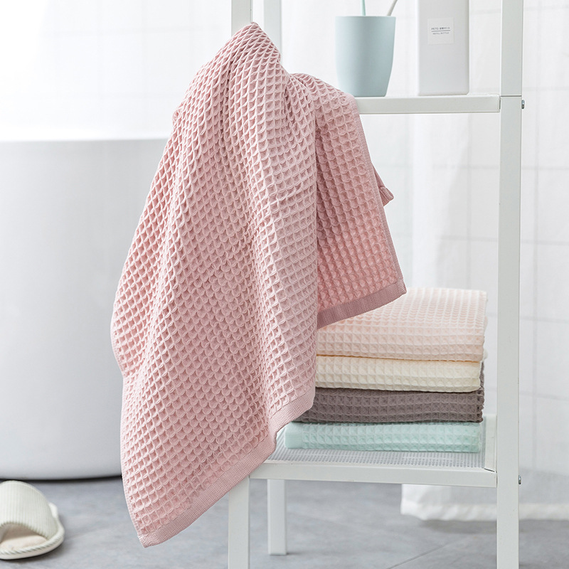 Title 2, Waffle Soft Cotton Bath Towel Is Not Easy To Lint