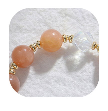 Title 7, Natural Orange Moonstone Crystal Bracelet Fishtail