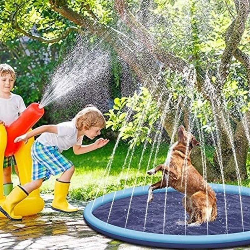 Kids Inflatable Water Spray Mat 170cm Outdoor Splash Play Sprinkler Pool Toy — image 7