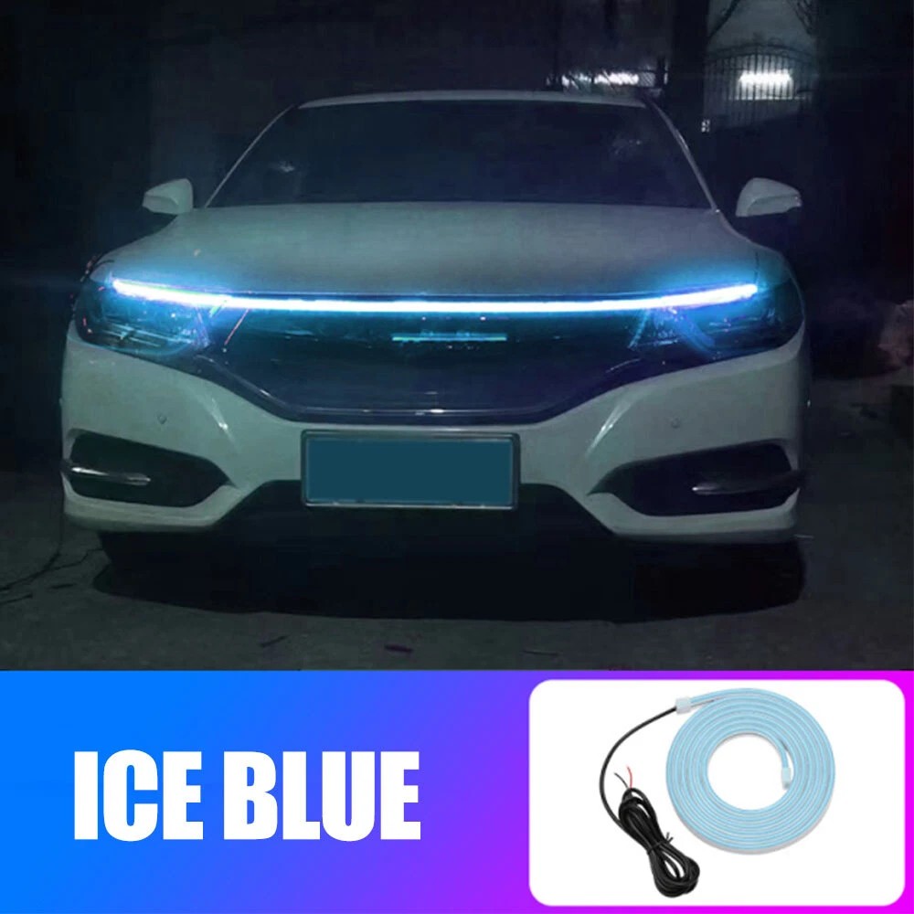180cm 12V Car Waterproof Front Hood LED Daytime Running Decorative Flexible Light Strip For Car, Truck, SUV